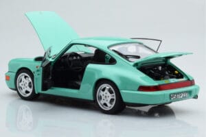 Porsche 911 964 Carrera 2 Mint Roheline Norev 1:18 187327 Metall - pilt 3/8