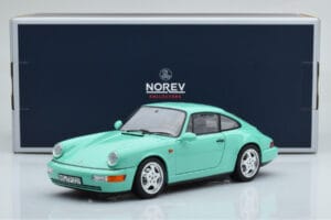 Porsche 911 964 Carrera 2 Mint Roheline Norev 1:18 187327 Metall - pilt 8/8