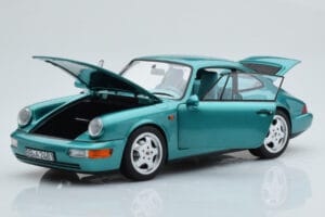 Porsche 911 964 Carrera 2 Wimbledon Roheline Norev 1:18 187329 Metall - pilt 2/8