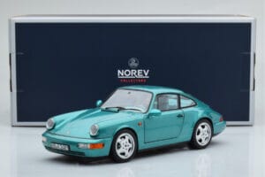 Porsche 911 964 Carrera 2 Wimbledon Roheline Norev 1:18 187329 Metall - pilt 8/8