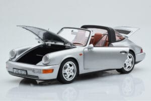 Porsche 911 964 Carrera 4 Targa Polar Hõbedane Norev 1:18 187342 Metall - pilt 2/9