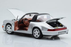 Porsche 911 964 Carrera 4 Targa Polar Hõbedane Norev 1:18 187342 Metall - pilt 3/9