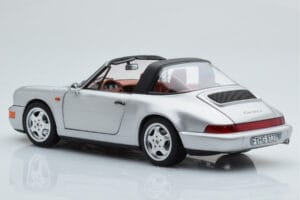 Porsche 911 964 Carrera 4 Targa Polar Hõbedane Norev 1:18 187342 Metall - pilt 8/9