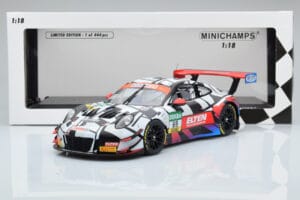 Porsche 911 GT3 R Iron Force by Ring Police #69 J. van Slooten / L. Luhr ADAC GT Masters 2018 Minichamps 1:18 153186969 Metal - pilt 5/5