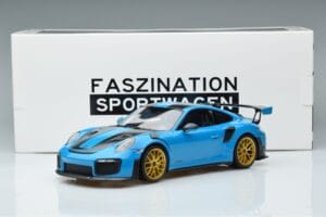 Porsche 911 991.2 GT3 RS Weissach Package Miami Sinine Kuldsed Veljed Minichamps 1:18 153068310 Metall - pilt 6/6