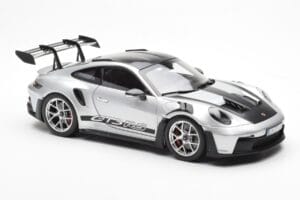 Porsche 911 992 GT3 Weissach Pack GT Hõbedane Metallic Norev 1:18 187366 Metall - pilt 6/8