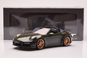 Porsche 911 992 Targa 4S Oliivroheline GT Spirit 1:18 GT438 Vaik - pilt 6/6