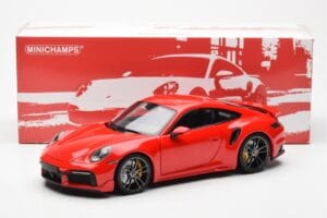 Porsche 911 992 Turbo S Sport Design Punane Minichamps 1:18 113069078 Metall - pilt 8/8