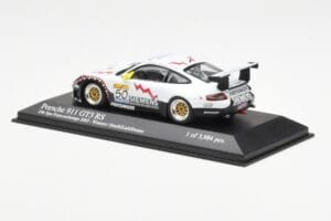 Porsche 911 996 GT3 RS Siemens #50 M. Ortelli / M. Lieb / R. Dumas 24 Hours of Spa 2003 Winners Minichamps 1:43 400036950 Met - pilt 3/4