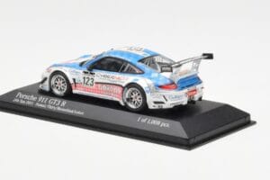 Porsche 911 997 GT3 R Cybernet #123 Fumal / Thiry / Rosenlad / Lefort 24 Hours of Spa 2011 Minichamps 1:43 400118923 Metall - pilt 3/4