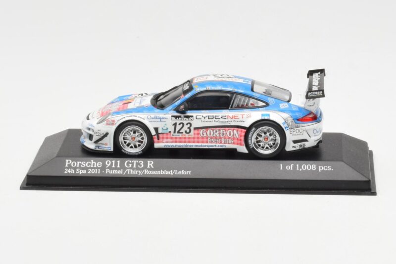 Porsche 911 997 GT3 R Cybernet #123 Fumal / Thiry / Rosenlad / Lefort 24 Hours of Spa 2011 Minichamps 1:43