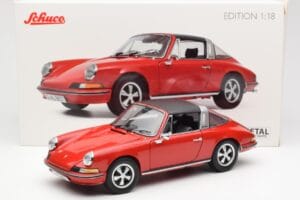 Porsche 911 Targa S Punane Schuco 1:18 450036200 Metall - pilt 9/9