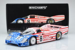 Porsche 956L Spirit of America #8 G. Follmer / J. Morton / K. Miller 24 Hours of Le Mans 1986 Minichamps 1:18 180866508 Metal - pilt 8/8