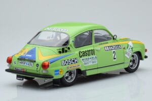 Saab 96 V4 #2 S. Blomqvist / H. Sylvan Rally Sweden 1976 IXO 1:18 18RMC085B Metall - pilt 2/6