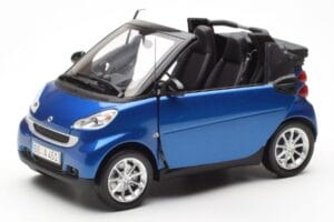 Smart Fortwo 451 Cabrio Sinine & Must Minichamps 1:18 150036330 Metall - pilt 2/8