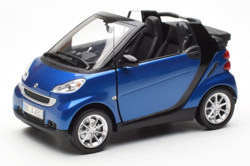 Smart Fortwo 451 Cabrio Sinine & Must Minichamps 1:18