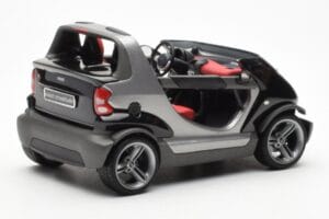 Smart Fortwo Crossblade Kabriolett Hõbedane Must Kyosho 1:18 13440 Metall - pilt 2/6