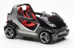 Smart Fortwo Crossblade Kabriolett Hõbedane Must Kyosho 1:18 13440 Metall - pilt 4/6