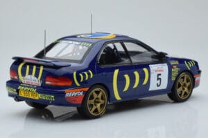 Subaru Impreza 555 #5 C. Sainz / L. Moya Tour de Corse 1995 IXO 1:18 18RMC063A Metall - pilt 2/6