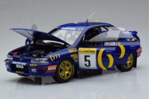 Subaru Impreza #5 C. Sainz / L. Moya 2nd Place Rally Monte Carlo 1995 Kyosho 1:18 08962B Metall - pilt 2/9