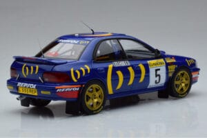 Subaru Impreza #5 C. Sainz / L. Moya 2nd Place Rally Monte Carlo 1995 Kyosho 1:18 08962B Metall - pilt 3/9