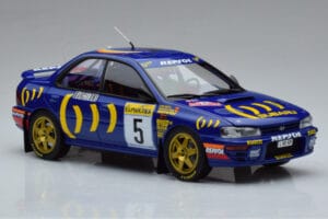 Subaru Impreza #5 C. Sainz / L. Moya 2nd Place Rally Monte Carlo 1995 Kyosho 1:18 08962B Metall - pilt 5/9