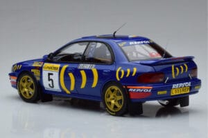 Subaru Impreza #5 C. Sainz / L. Moya 2nd Place Rally Monte Carlo 1995 Kyosho 1:18 08962B Metall - pilt 6/9