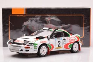 Toyota Celica Turbo 4WD ST185 #2 M. Alén / I. Kivimäki Safari Rally 1993 IXO 1:18 18RMC150B Metall - pilt 6/6