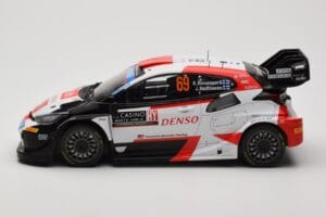 Toyota GR Yaris Rally1 #69 K. Rovanpera / J. Halttunen Rally Monte Carlo World Champion 2023 IXO 1:18 18RMC152B Metall - pilt 3/6