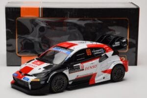 Toyota GR Yaris Rally1 #69 K. Rovanpera / J. Halttunen Rally Monte Carlo World Champion 2023 IXO 1:18 18RMC152B Metall - pilt 6/6