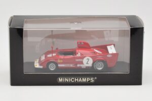 Alfa Romeo 33 TT 12 #2 A. Merzario / J. Laffite 1000km Monza Winner 1975 Minichamps 1:43 403751202 Metall - pilt 4/4