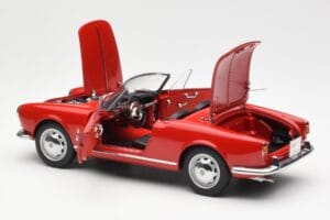 Alfa Romeo Giulietta 1300 Spider Punane AUTOart 1:18 70157 Metall - pilt 5/8