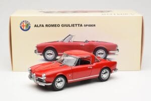 Alfa Romeo Giulietta 1300 Spider Punane AUTOart 1:18 70157 Metall - pilt 8/8