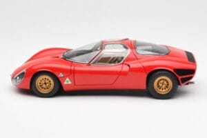 Alfa Romeo 33 Stradale Punane AUTOart 1:18 70191 Metall - pilt 4/8