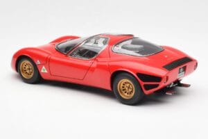 Alfa Romeo 33 Stradale Punane AUTOart 1:18 70191 Metall - pilt 7/8