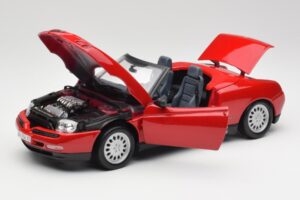Alfa Romeo Spider 916 Alfa Punane Maisto 1:18 50278 Metall - pilt 2/8