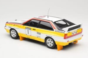 Audi Quattro A2 Audi Sport #1 W. Röhrl / C. Geistdörfer DNF Sanyo Rally of New Zealand 1984 Minichamps 1:18 155841101 Metall - pilt 5/6