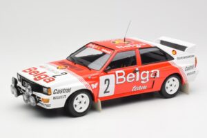 Audi Quattro A2 #2 B. Waldegård / H-T. Thorszelius Belga Team Winners Boucles de Spa 1985 Minichamps 1:18 155851102 Metall