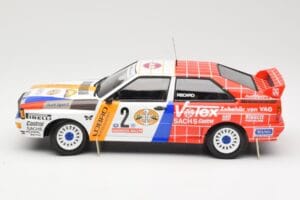 Audi Quattro A2 Schmidt Motorsport #2 H. Demuth / W. Lux Winners Hunsrück Rally 1984 Minichamps 1:18 155841102 Metall - pilt 3/6