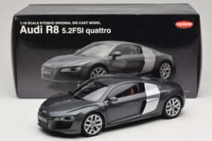 Audi R8 5.2 FSI Quattro Daytona Grey Kyosho 1:18 09216DG Metall - pilt 7/7