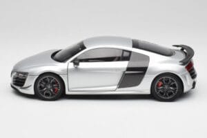 Audi R8 GT Type 42 Ice Hõbedane Metallic Kyosho 1:18 09218IS Metall - pilt 4/8