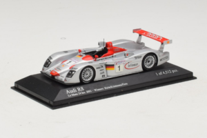 Audi R8 LMP #1 F. Biela / E. Pirro / T. Kristensen 24 Hours of Le Mans Winner 2001 Minichamps 1:43 400011201 Metall - pilt 2/4