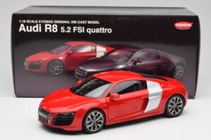 Audi R8 V10 Brilliant Punane Kyosho 1:18 09216RR Metall - pilt 8/8