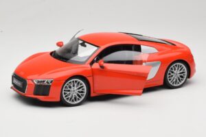 Audi R8 V10 Punane Welly 1:18 18052W Metall - pilt 2/8