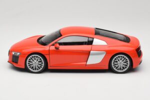 Audi R8 V10 Punane Welly 1:18 18052W Metall - pilt 4/8