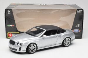 Bentley Continental Supersports Kabriolett 1. Põlvkond Hõbedane Bburago 1:18 18-11037S Metall - pilt 8/8