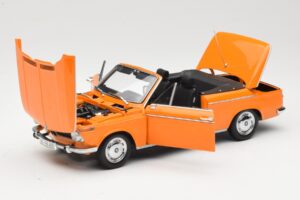 BMW 1600 E10 Kabriolett Oranž Minichamps 1:18 100021030 Metall - pilt 2/8