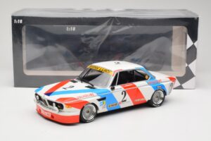 BMW 3.0 CSL E9 #2 Luigi Racing A. de Fierlant / P. Xhenceval Winners 24 Hours of Spa 1975 Minichamps 1:18 155752602 Metall - pilt 6/6