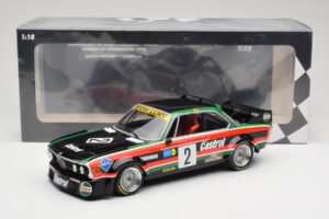 BMW 3.0 CSL E9 #2 Luigi Racing J-M. de Wael / A. de Fierlant Winners GP Nurburgring 1976 Minichamps 1:18 155762502 Metall - pilt 6/6