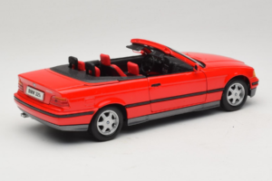 BMW 325i E36 Kabriolett Punane Maisto 1:18 50229 Metall - pilt 3/8